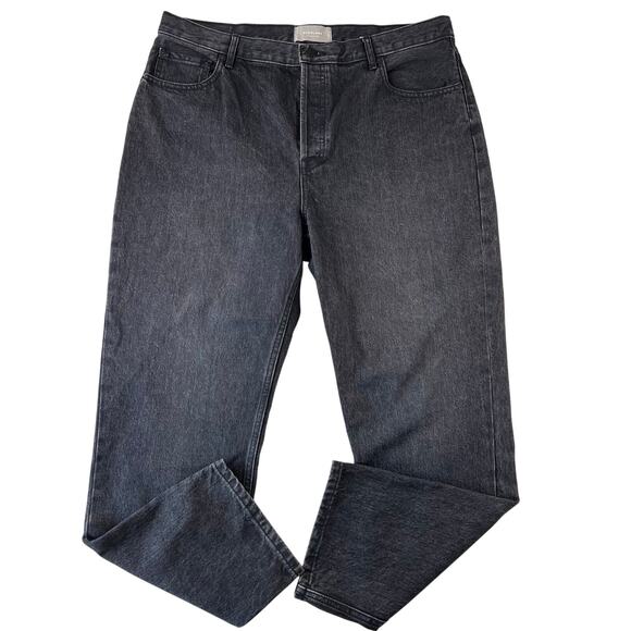 Everlane The Cheeky Jeans Women's Size 33 Black High Rise Button Fly - Picture 2 of 10